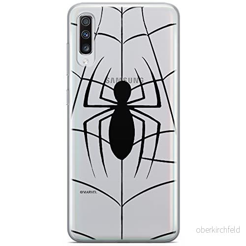 ERT GROUP mobiltelefonfodral för Samsung A70 originalt och officiellt licensierat Marvel mönster Spider Man 013 optimalt anpassad till formen på mobiltelefonen, gedeeltelijk transparant 5902980414547