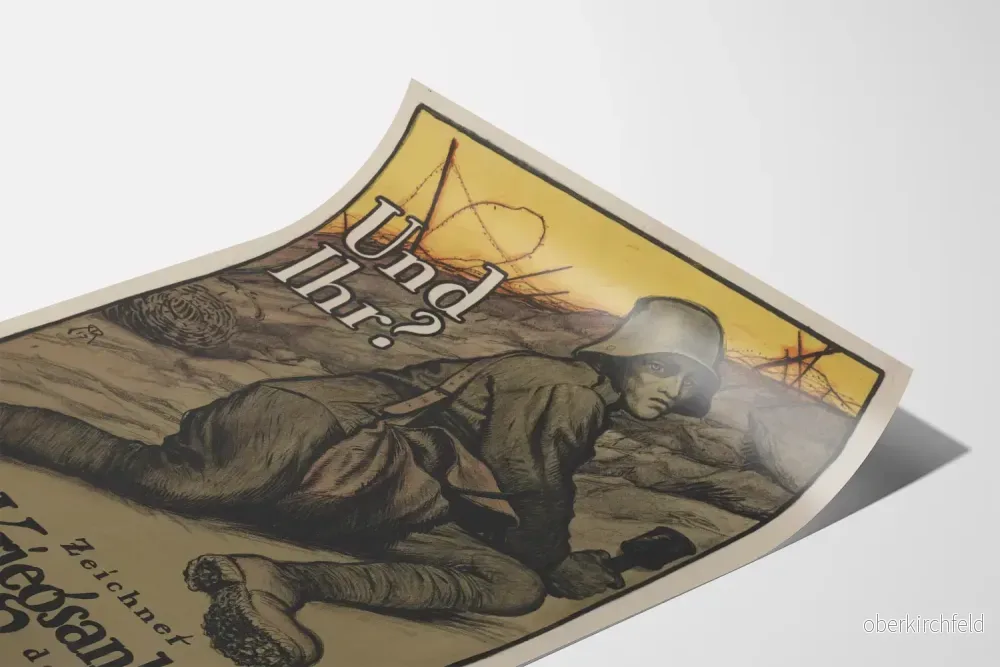 Tysk militär vintageposter för det 7:e krigsplikten - Bild 3