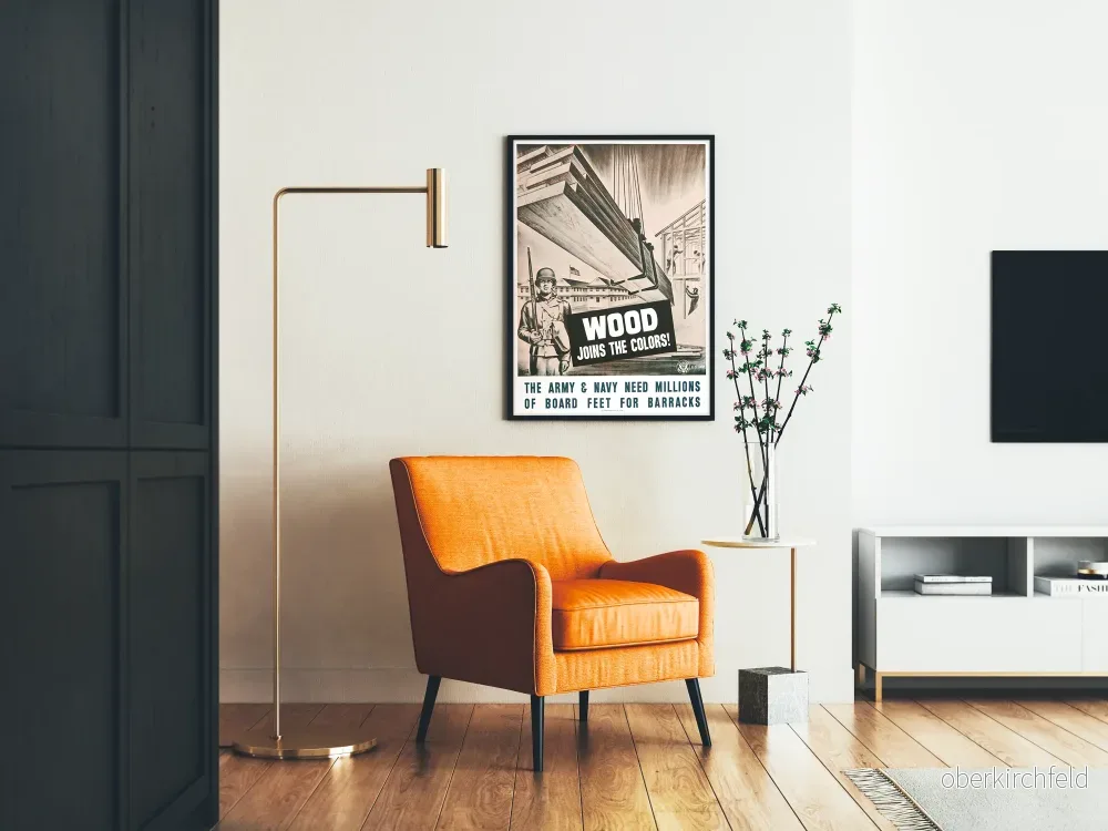 Vintage Trä- och Arméposter - Industriell Väggdekoration - Bild 2