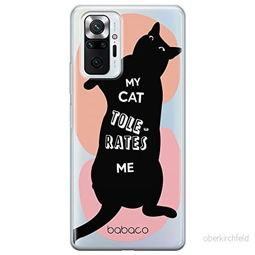 ERT GROUP mobiltelefonfodral för Xiaomi REDMI NOTE 10 PRO originalt och officiellt licensierat Babaco mönster Cats 003 optimalt anpassad till formen på mobiltelefonen, gedeeltelijk transparant 5905131112095