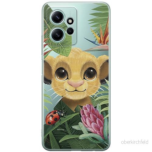ERT GROUP mobiltelefonfodral för Xiaomi REDMI NOTE 12 4G originalt och officiellt licensierat Disney mönster Simba & Friends 002 anpassad till formen på mobiltelefonen, gedeeltelijk transparant 5905511937829