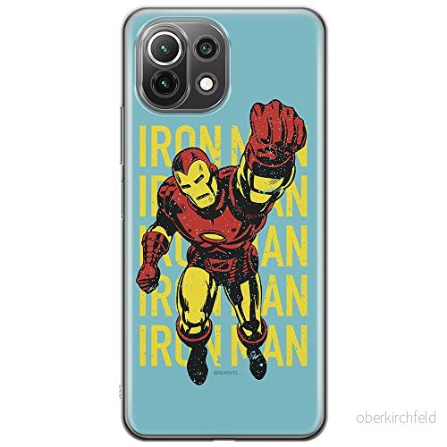 ERT GROUP mobiltelefonfodral för Xiaomi 11 LITE 4G/5G originalt och officiellt licensierat Marvel mönster Iron Man 009, fodral tillverkad av TPU plast 5903932699753