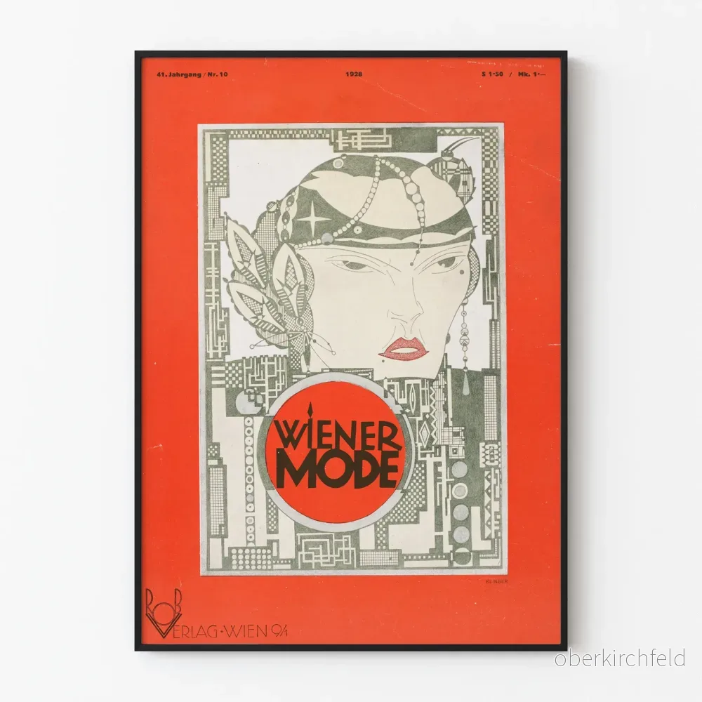Vintage art déco affisch Wiener Mode 1928 Vintage art déco affisch Wiener Mode 1928