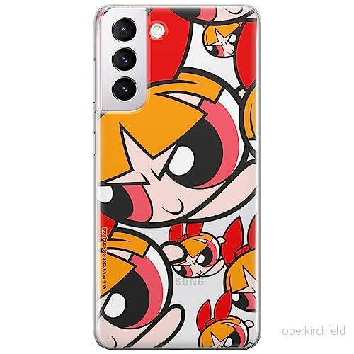 ERT GROUP mobiltelefonfodral för Samsung S21 originalt och officiellt licensierat The Powerpuff Girls mönster 010 anpassad till formen på mobiltelefonen, gedeeltelijk transparant 5905511959708