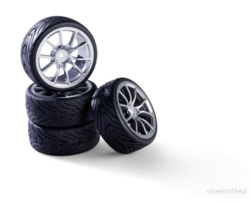 Carson 500900185 1:10 hjulset 10 Sp.Design (4) silver modellbyggtillbehör, reservdel, tuning, däck, däckset 4005299013645