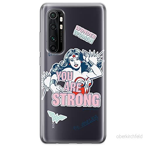 ERT GROUP mobiltelefonfodral för Xiaomi MI NOTE 10 Lite originalt och officiellt licensierat DC mönster Wonder Woman 025 optimalt anpassad till formen på mobiltelefonen, gedeeltelijk transparant 5903932933826