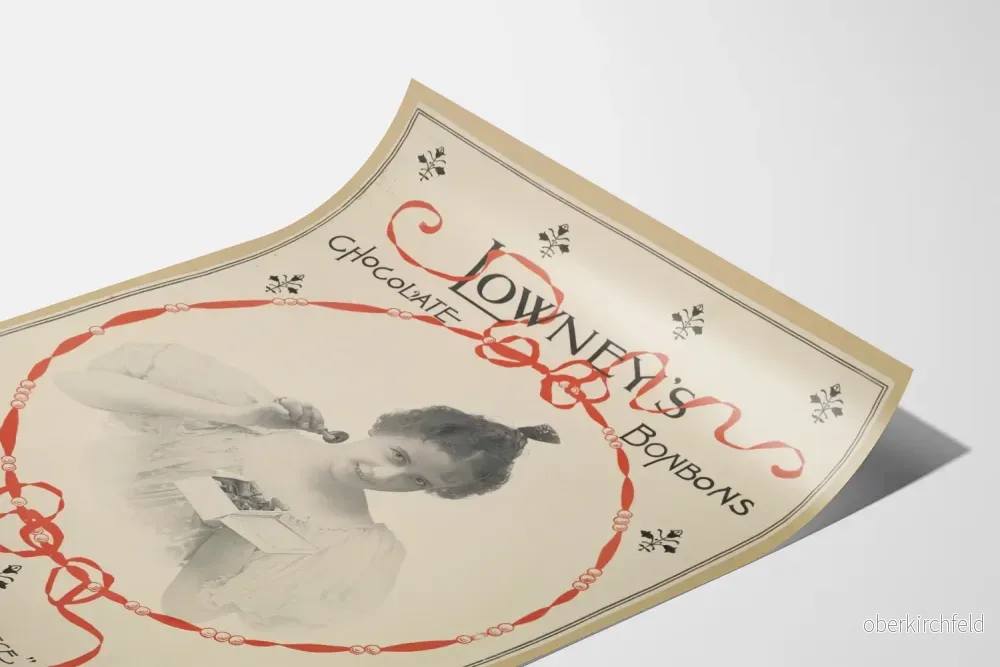 Vintageaffisch för Lowney's choklad och godis - Bild 3