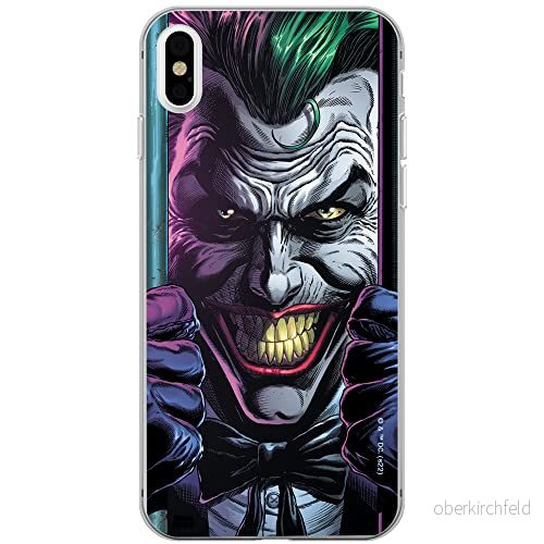 ERT GROUP mobiltelefonfodral för Iphone XS Max originalt och officiellt licensierat DC mönster Joker 015 optimalt anpassad till formen på mobiltelefonen, fodral tillverkad av TPU plast 5905131563408