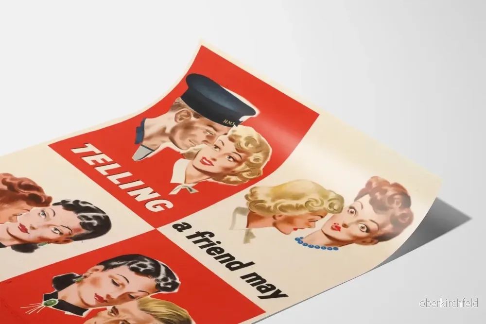 Vintageposter Telling a Friend May Mean Telling the Enemy - retro väggdekoration - Bild 3