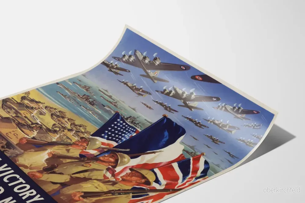 Vintage militär poster 'De Förenta Nationernas seger är säkerställd' - Bild 3