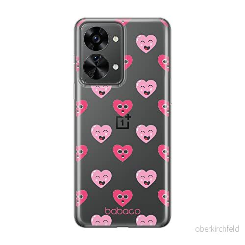 ERT GROUP mobiltelefonfodral för Oneplus NORD 2T 5G originalt och officiellt licensierat Babaco mönster Hearts 006 optimalt anpassad till formen på mobiltelefonen, gedeeltelijk transparant 5905511272425