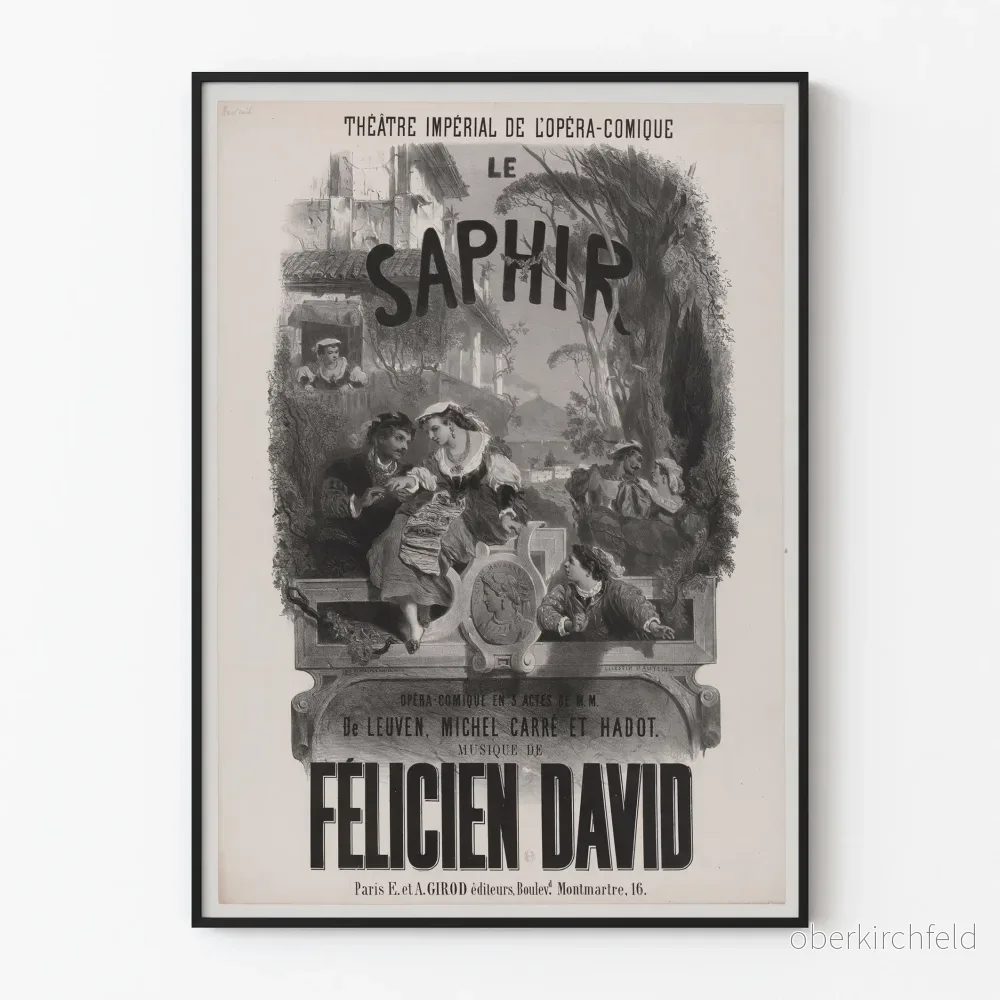 Vintageaffisch Le Saphir - Imperialteatern vid Opéra-Comique