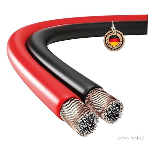 ETEC, högtalarkabel 30 meter, CCA högtalarkabel, kabelsektion 2 x 4,00 mm², röd/svart 4262403750456