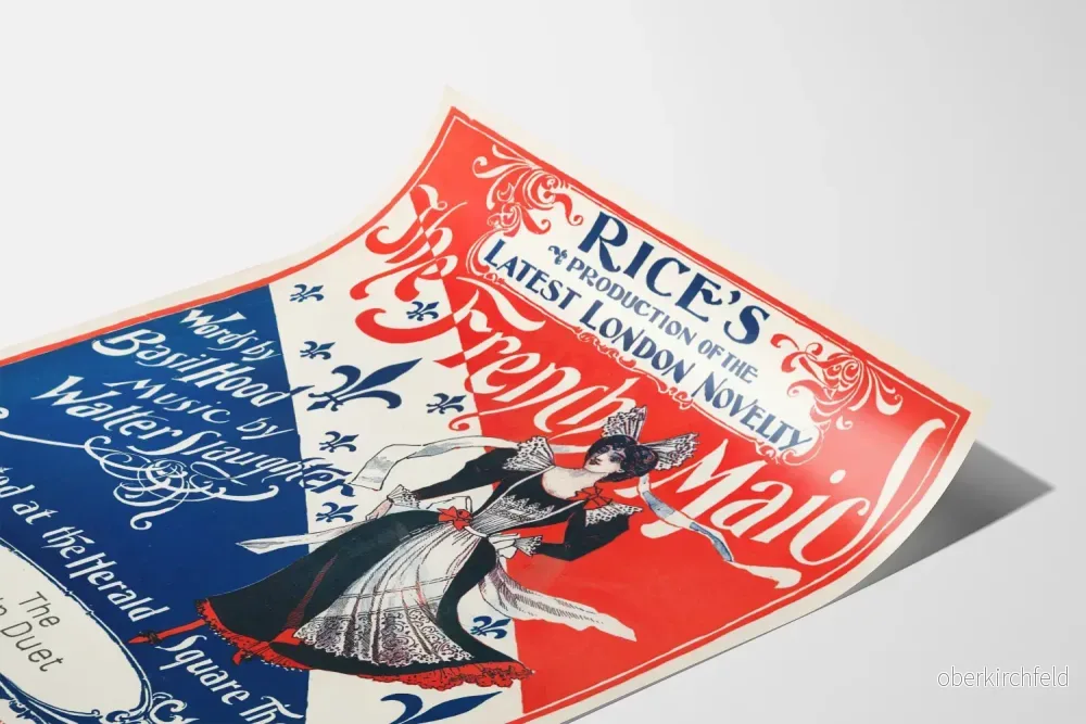 Vintageposter The French Maid - Väggdekoration med retroestetik - Bild 3