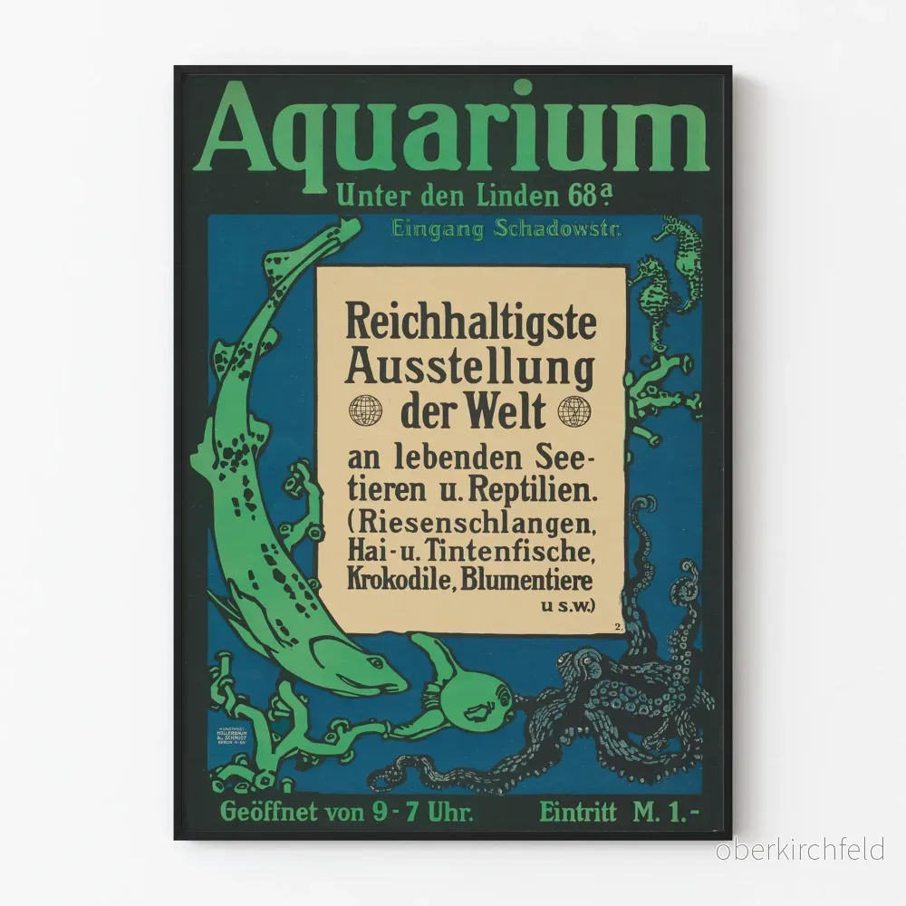 Poster Aquarium Unter den Linden – Utställning av Marindjur och Reptiler