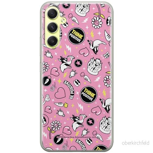 ERT GROUP mobiltelefonfodral för Samsung A34 5G originalt och officiellt licensierat Looney Tunes mönster 027 anpassad till formen på mobiltelefonen, fodral tillverkad av TPU plast 5905795133528