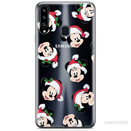 ERT GROUP mobiltelefonfodral för Samsung A20S originalt och officiellt licensierat Disney mönster Mickey & Minnie 016 optimalt anpassad till formen på mobiltelefonen, gedeeltelijk transparant 5904805435973
