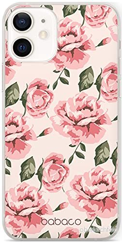ERT GROUP mobiltelefonfodral för Apple Iphone 12 Mini originalt och officiellt licensierat Babaco mönster Flowers 013 Vit anpassad till formen på mobiltelefonen, fodral tillverkad av TPU plast 5903932608427