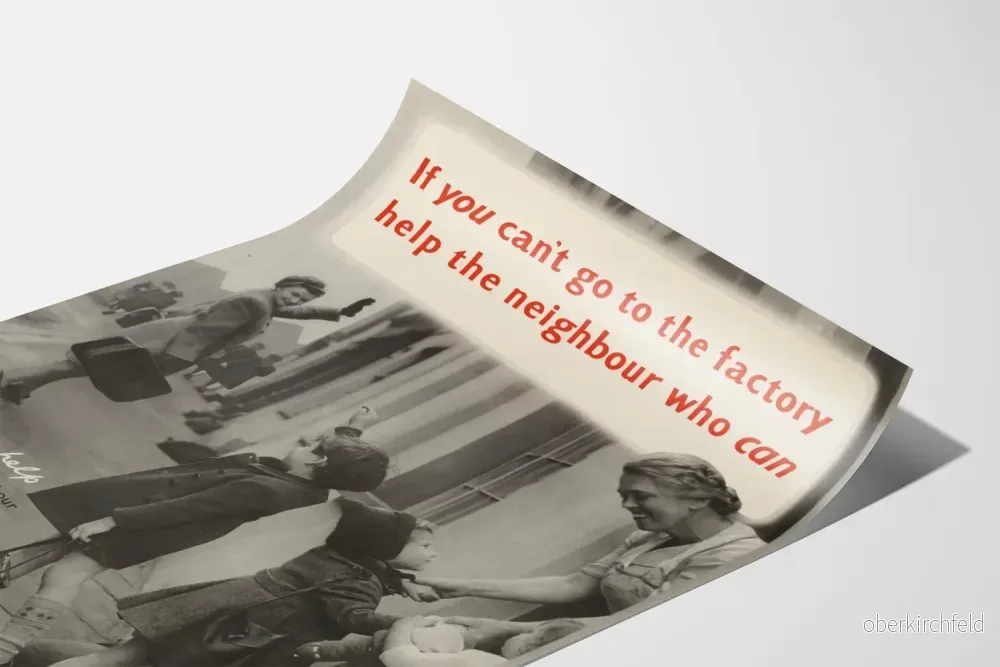 Vintageposter Hjälp till krigets arbetarbarn - Bild 3