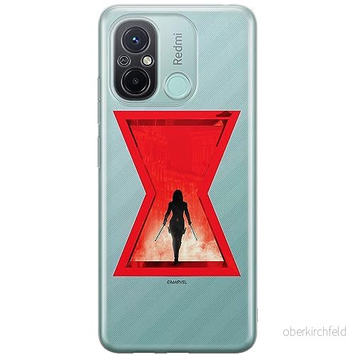 ERT GROUP mobiltelefonfodral för Xiaomi REDMI 12C/ 11A originalt och officiellt licensierat Marvel mönster Black Widow 009 anpassad till formen på mobiltelefonen, gedeeltelijk transparant 5905511838386