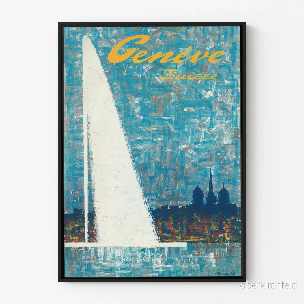 Dekorativ poster Genève Schweiz vintage stil konst väggmålning