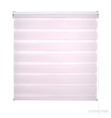 Decorblind Dubbelskiktad rullgardin dag och natt, vägg eller takmontering persiennmått: 160 x 180 cm (B L) plisserad 157 175 cm, rosa färg 8434363541962