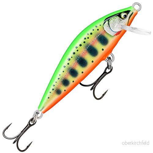 Rapala fiskedrag nedräkning Elite fisketillbehör av balsaträ sötvattenspinndrag sjinkande löpdjup: 0,9 m storlek: 5,5 cm/5 g Tillverkad i Estland Gilded Chartreuse Yamame 22677324098