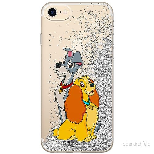 ERT GROUP mobiltelefonfodral för Apple Iphone 7/8/ SE 2/ 3 originalt och officiellt licensierat Disney mönster Lady and the Tramp 003, med glitter overflow effekt 5905131148841