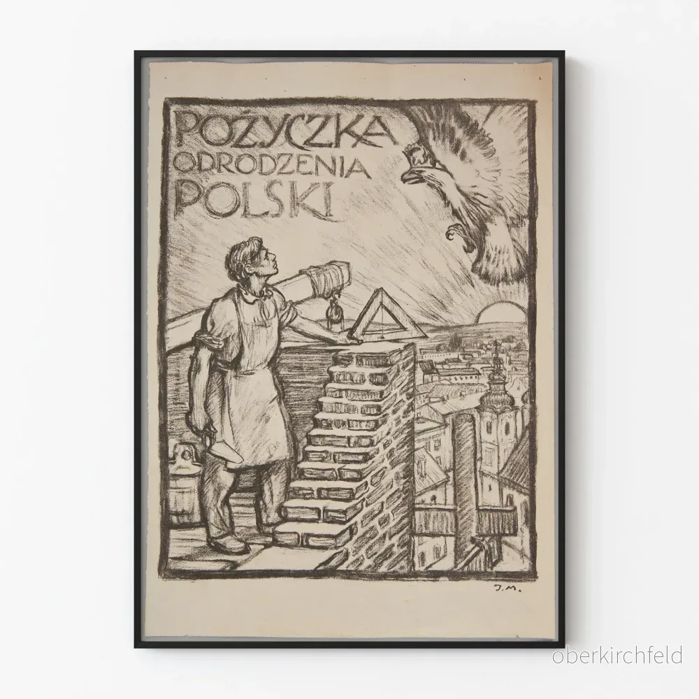 Poster Pożyczka Odrodzenia Polski - Tematisk väggdekoration Historia och Byggnad