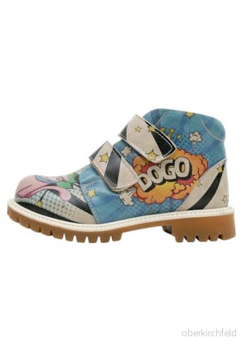 DOGO Barn veganskt läder flerfärgade långa stövlar coolt mönster, Material: Polyester, 28 EU 8680544266371