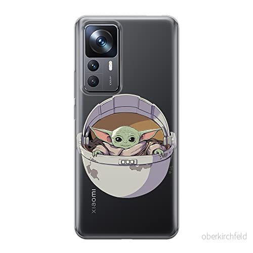 ERT GROUP mobiltelefonfodral för Xiaomi 12T/12T pro/K50 Ultra originalt och officiellt licensierat Star Wars mönster Baby Yoda 026 anpassad till formen på mobiltelefonen, gedeeltelijk transparant 5905511585839