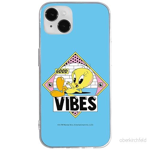 ERT GROUP mobiltelefonfodral för Iphone 14 PLUS originalt och officiellt licensierat Looney Tunes mönster Tweety 013 optimalt anpassad till formen på mobiltelefonen, fodral tillverkad av TPU plast 5905795094775