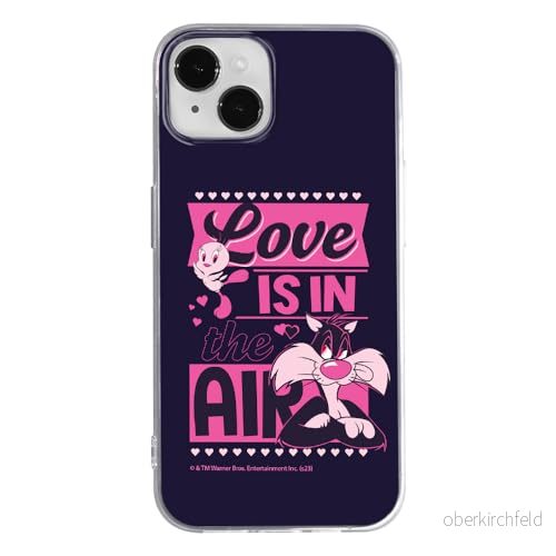 ERT GROUP mobiltelefonfodral för Iphone 14 originalt och officiellt licensierat Looney Tunes mönster Sylvester & Tweety 007 anpassad till formen på mobiltelefonen, fodral tillverkad av TPU plast 5905795123246
