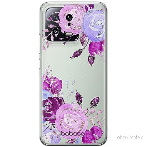 ERT GROUP mobiltelefonfodral för Xiaomi 13 originalt och officiellt licensierat Babaco mönster Flowers 005 optimalt anpassad till formen på mobiltelefonen, gedeeltelijk transparant 5905511903817