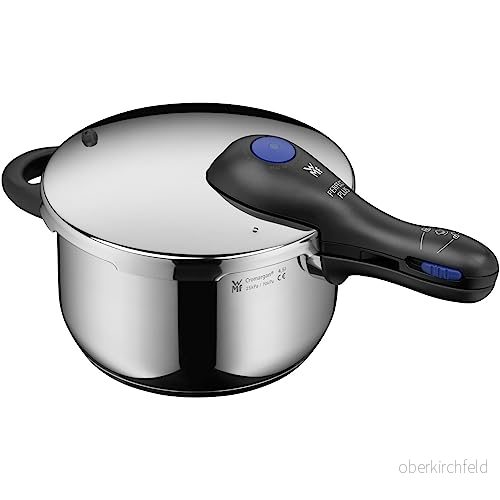 WMF Perfect Plus snabbkokare Ø 22 cm diameter på 4 liter och en halv med flamskydd. Cromargan rostfritt stål för induktion 4000530725103