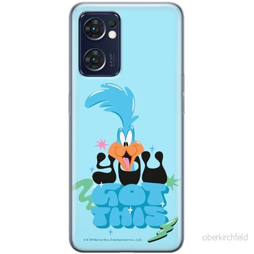 ERT GROUP mobiltelefonfodral för Oppo RENO 7 5G originalt och officiellt licensierat Looney Tunes mönster Roadrunner 003 anpassad till formen på mobiltelefonen, fodral tillverkad av TPU plast 5905795126674