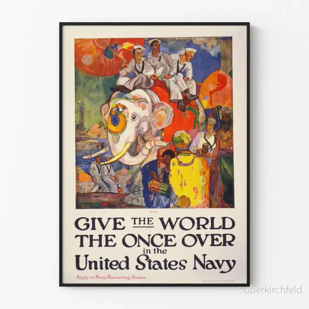 Rekryteringsposter för US Navy Resa till Indien