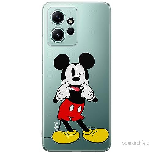 ERT GROUP mobiltelefonfodral för Xiaomi REDMI NOTE 12 4G originalt och officiellt licensierat Disney mönster Mickey 053 optimalt anpassad till formen på mobiltelefonen, gedeeltelijk transparant 5905795034993