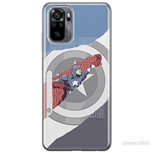 ERT GROUP mobiltelefonfodral för Xiaomi REDMI NOTE 10/ 10S originalt och officiellt licensierat Marvel mönster Captain America 013, fodral tillverkad av TPU plast 5903537192642