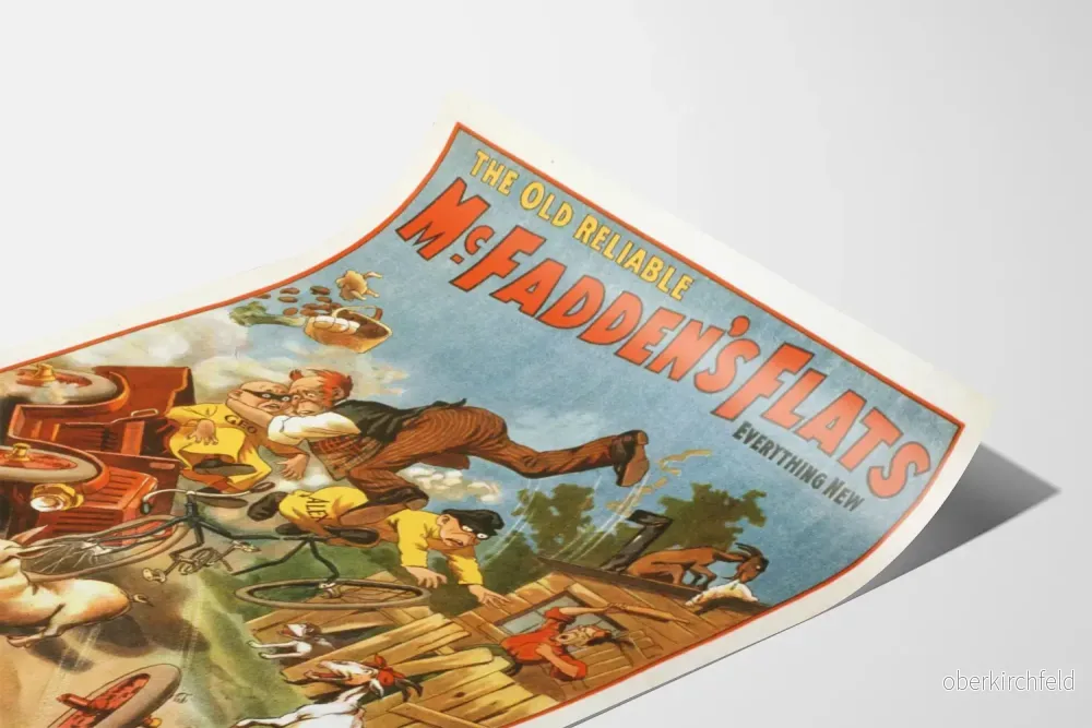 Vintage humoristisk poster McFadden's Flats - Retro väggdekoration - Bild 3