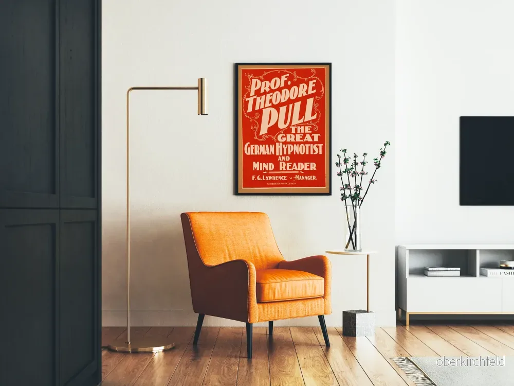 Vintageposter av Professor Theodore Pull, tysk hypnotiseur - Bild 2