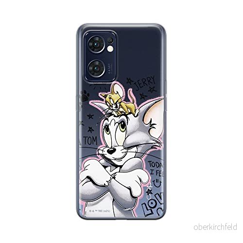 ERT GROUP mobiltelefonfodral för Oppo RENO 7 5G originalt och officiellt licensierat Tom & Jerry mönster 004 optimalt anpassad till formen på mobiltelefonen, gedeeltelijk transparant 5905511314972
