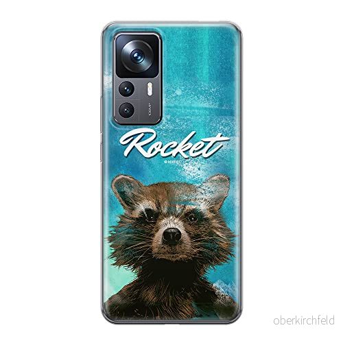 ERT GROUP mobiltelefonfodral för Xiaomi 12T/12T pro/K50 Ultra originalt och officiellt licensierat Marvel mönster Rocket 006 anpassad till formen på mobiltelefonen, fodral tillverkad av TPU plast 5905511577780