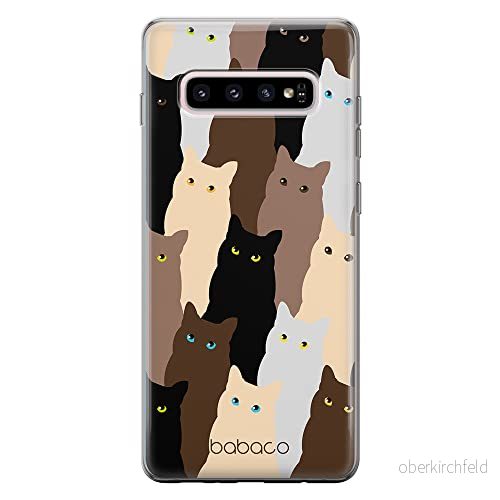 ERT GROUP mobiltelefonfodral för Samsung S10 PLUS originalt och officiellt licensierat Babaco mönster Cats 001 optimalt anpassad till formen på mobiltelefonen, fodral tillverkad av TPU plast 5905131056061