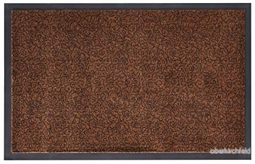 Zala Living Smart inomhus och utomhus 75 x 120 cm golvmatta smutssamlande matta enfärgad dörrmatta tvättbar väderbeständig, halkfri för entré utomhusbruk brun, polyamid, 4260482441340 Zala Living Smart inomhus och utomhus 75 x 120 cm golvmatta smutssamlande matta enfärgad dörrmatta tvättbar väderbeständig, halkfri för entré utomhusbruk brun, polyamid, 4260482441340