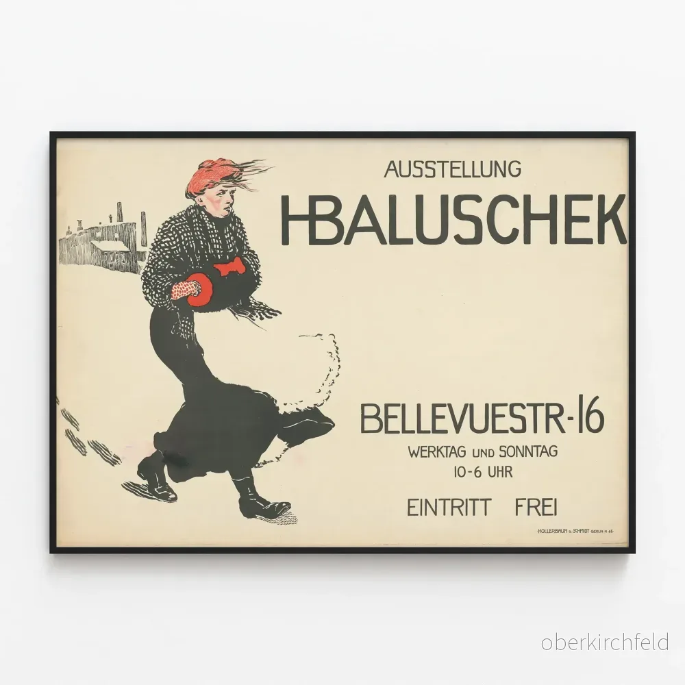 Utställningsposter Hans Baluschek Bellevue Strasse 16 Berlin