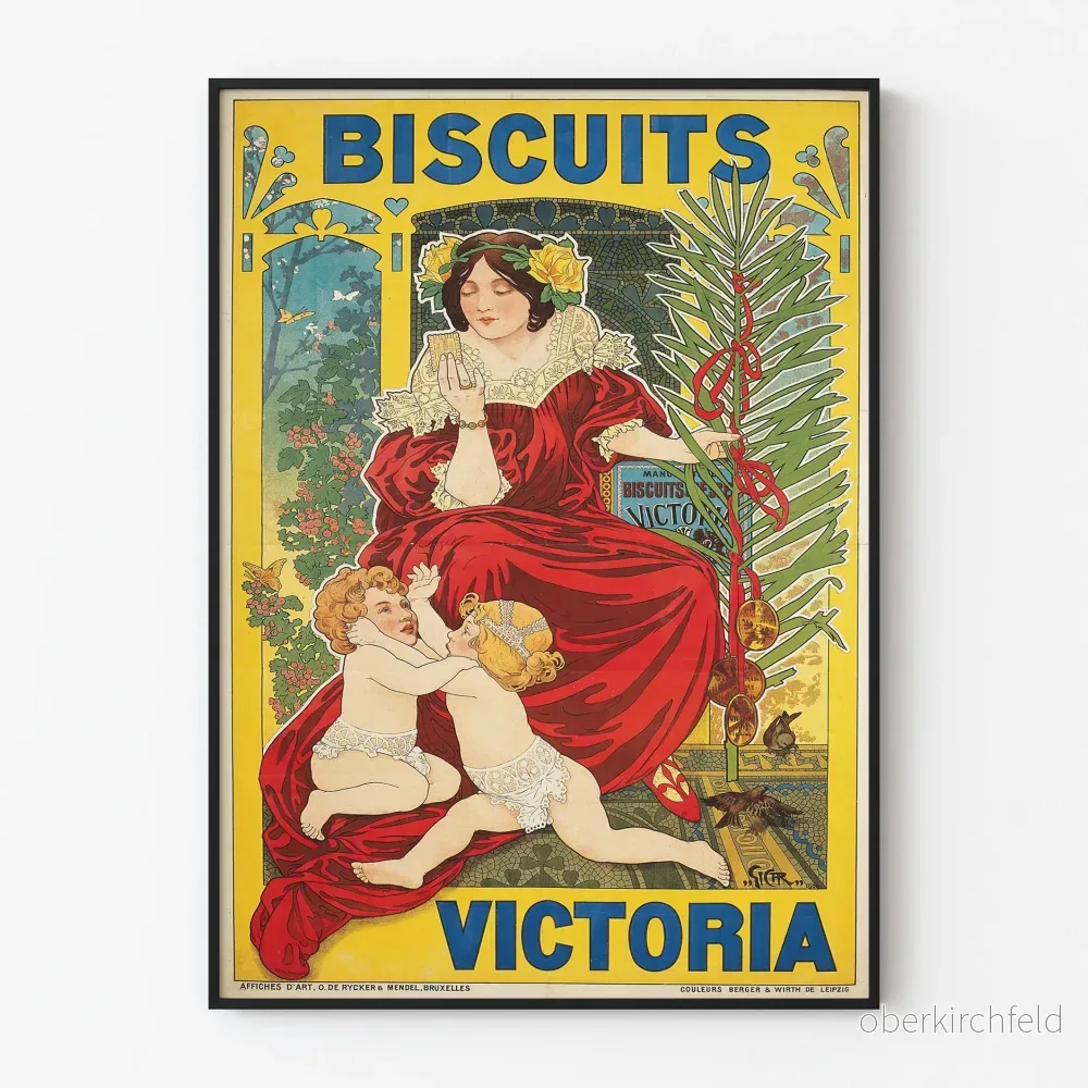 Vintageposter Biscuits Victoria - Retro Väggdekoration