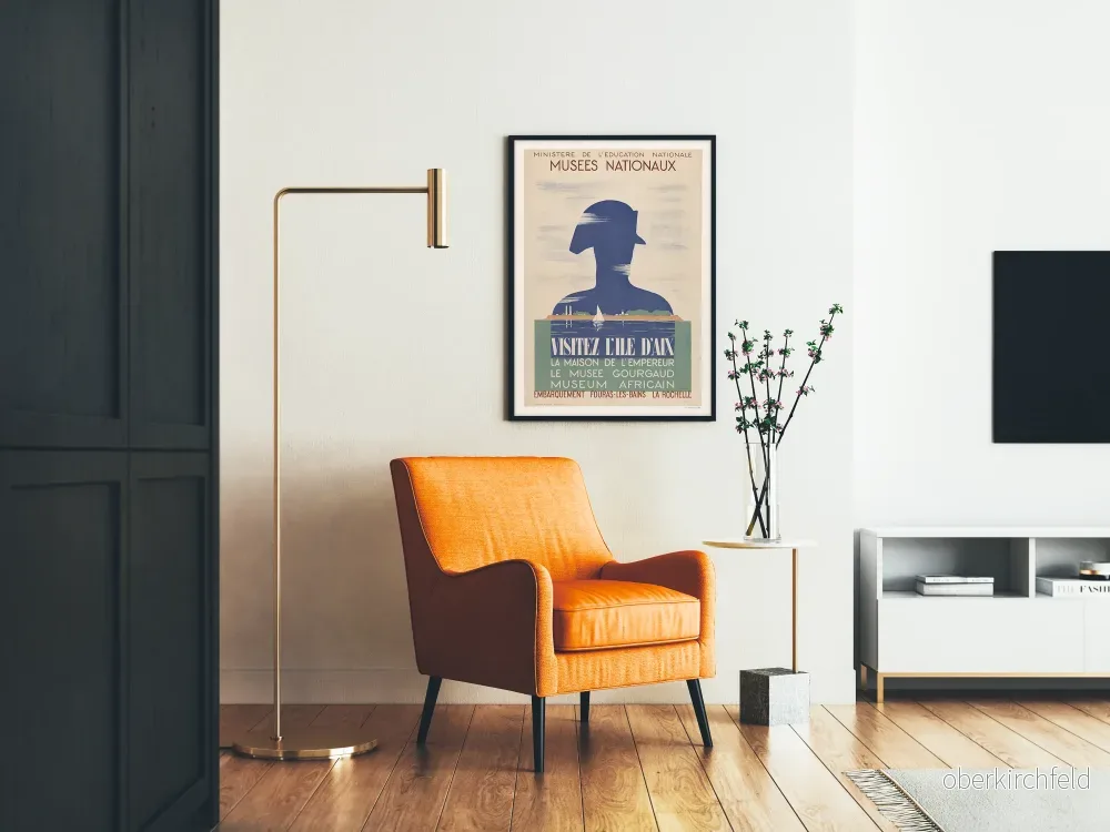 Vintage dekorativ poster Besök Île d'Aix - Bild 2