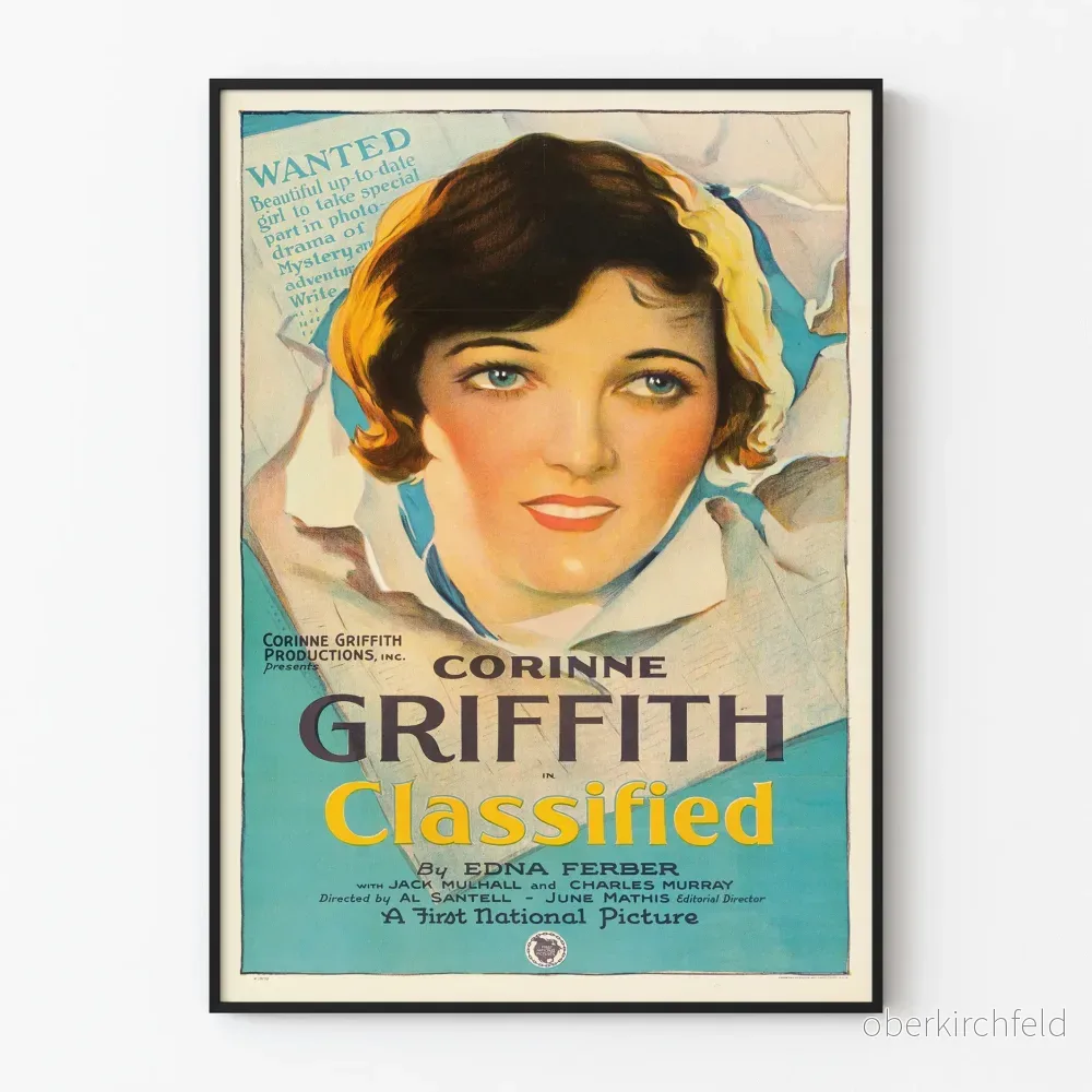Vintage filmaffisch med Corinne Griffith