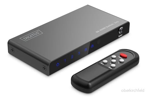 DIGITUS video/audio switch 8K 3x1 4 ports 4016032495543